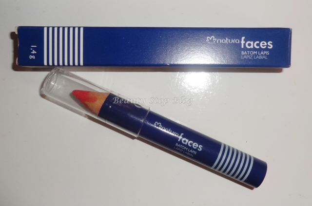 review resenha batom lápis cor cereja da natura faces beauty stop blog bruna reis